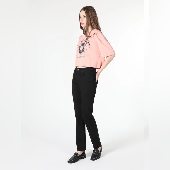 Colin’s Cotton Black Jeans Pants Slim Fit 28 / 30 Medium Rise Straight Leg - Picture 9 of 13